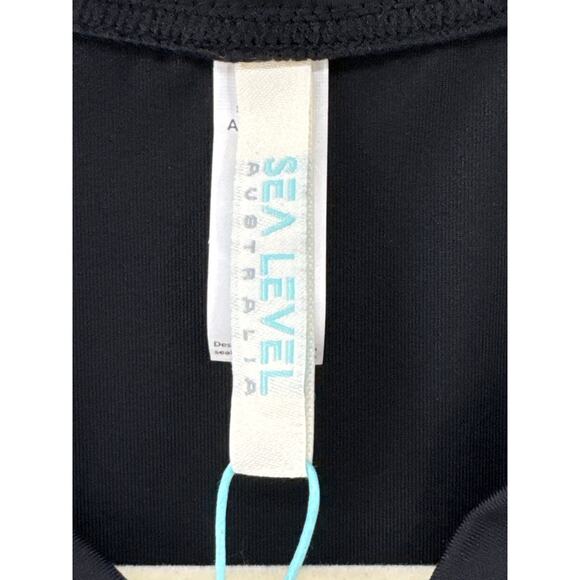 Sea Level Australia Essentials Long Sleeve Rash Vest Women US6 Black Full Zip - Picture 2 of 11